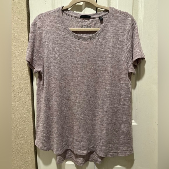 ATM Anthony Thomas Melillo Slub Jersey Boyfriend Crew NeckTee PurpleHeather,XS/S - Picture 1 of 11